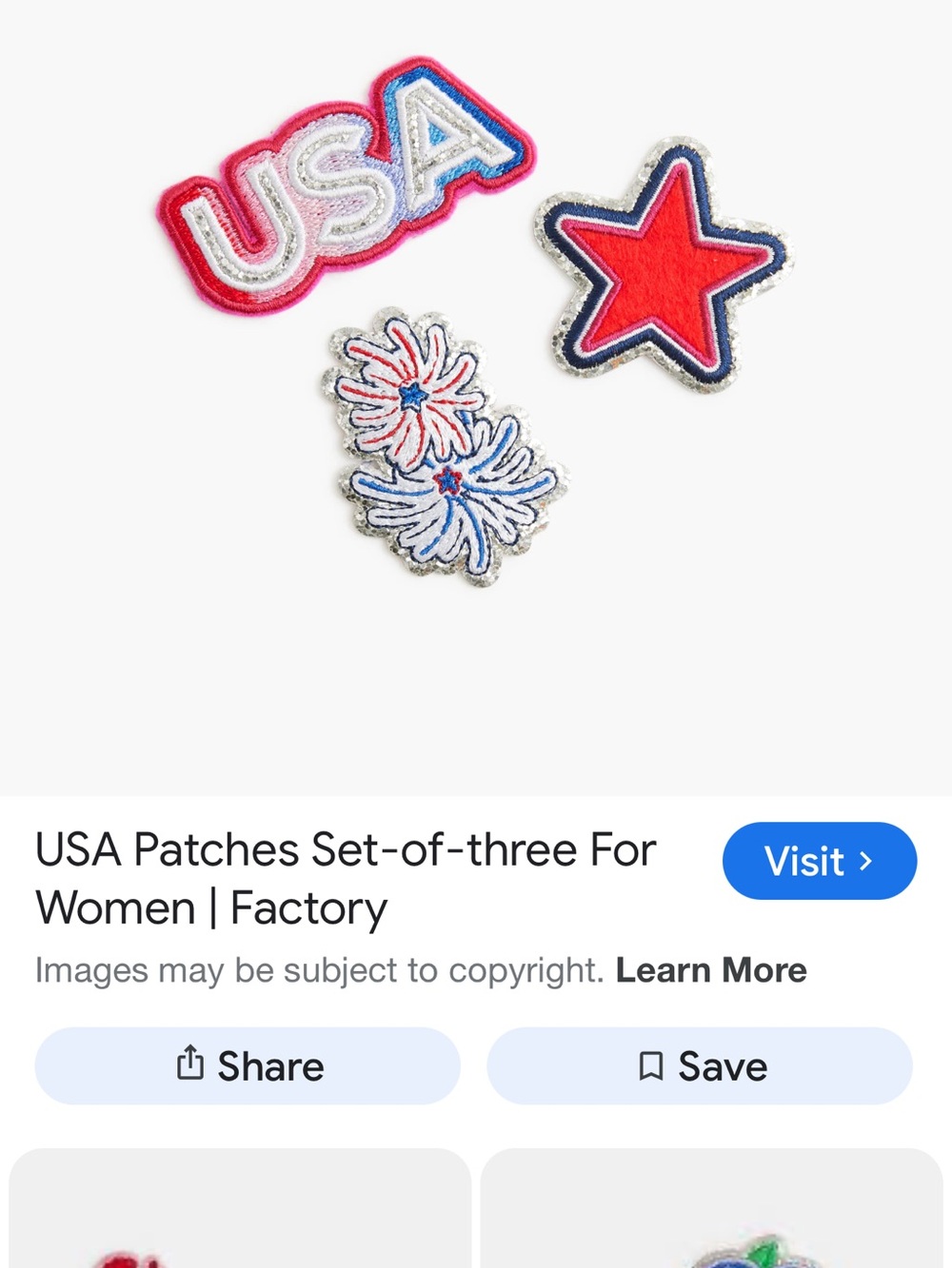 J. Crew Red, White & Blue Patch Trio